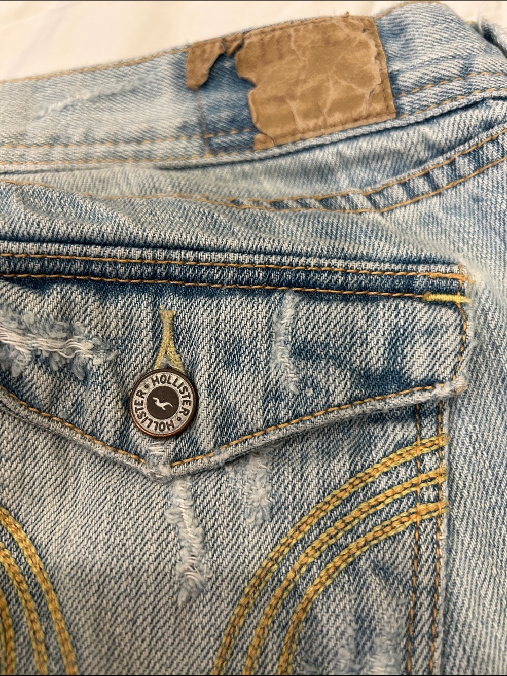 Hollister Light Blue Distressed Flare Jeans - Picture 5 of 5